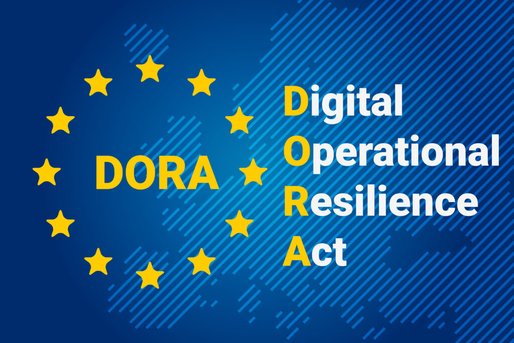 DORA - digital operational resilience act. EU map and flag. Vector ...