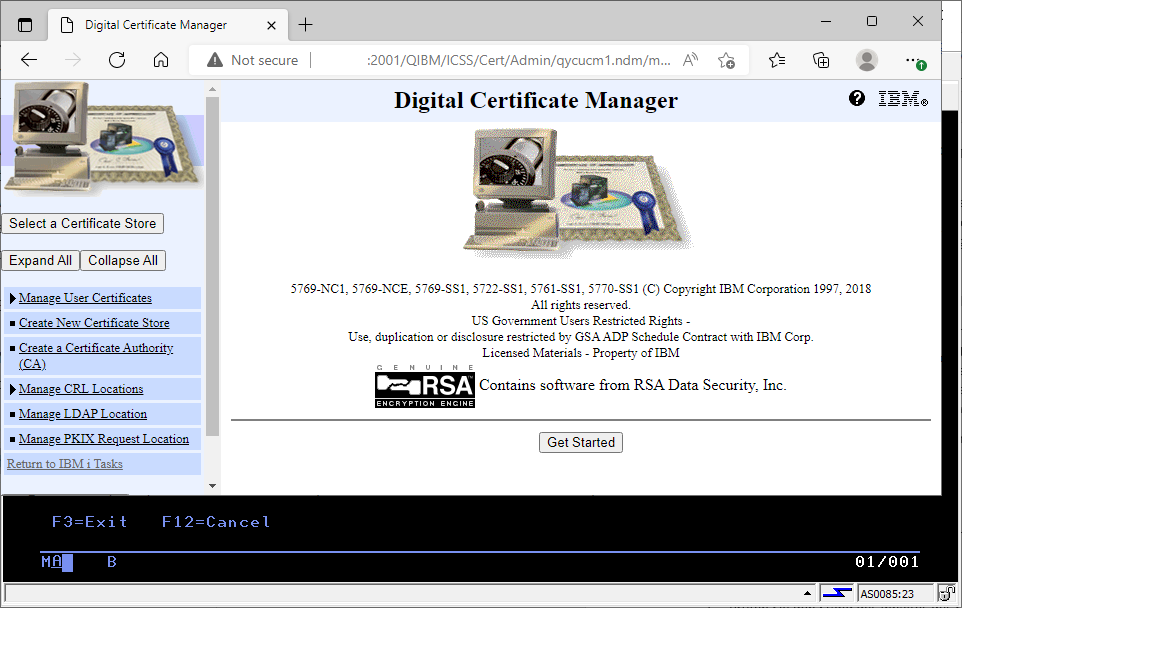 Digital Certificate Manager