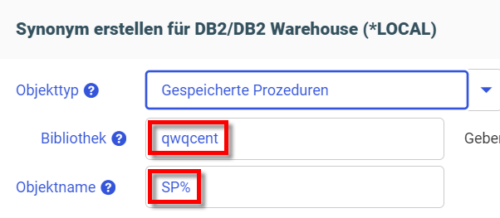 Synonym für DB2/DB2 Warehouse