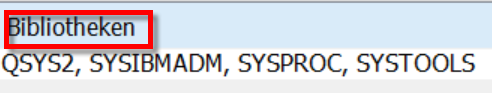Bibliotheken, die IBM i Services enthalten