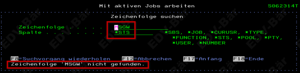 Alle Jobs mit dem Status ‘MSGW‘ suchen