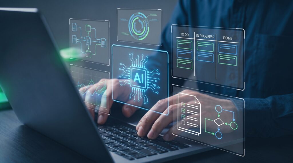 Governance bleibt Schlüsselthema: KI-Investitionen steigen stark, doch deutsche Unternehmen kämpfen mit der Skalierung KI Entwicklung Prozess Workflow